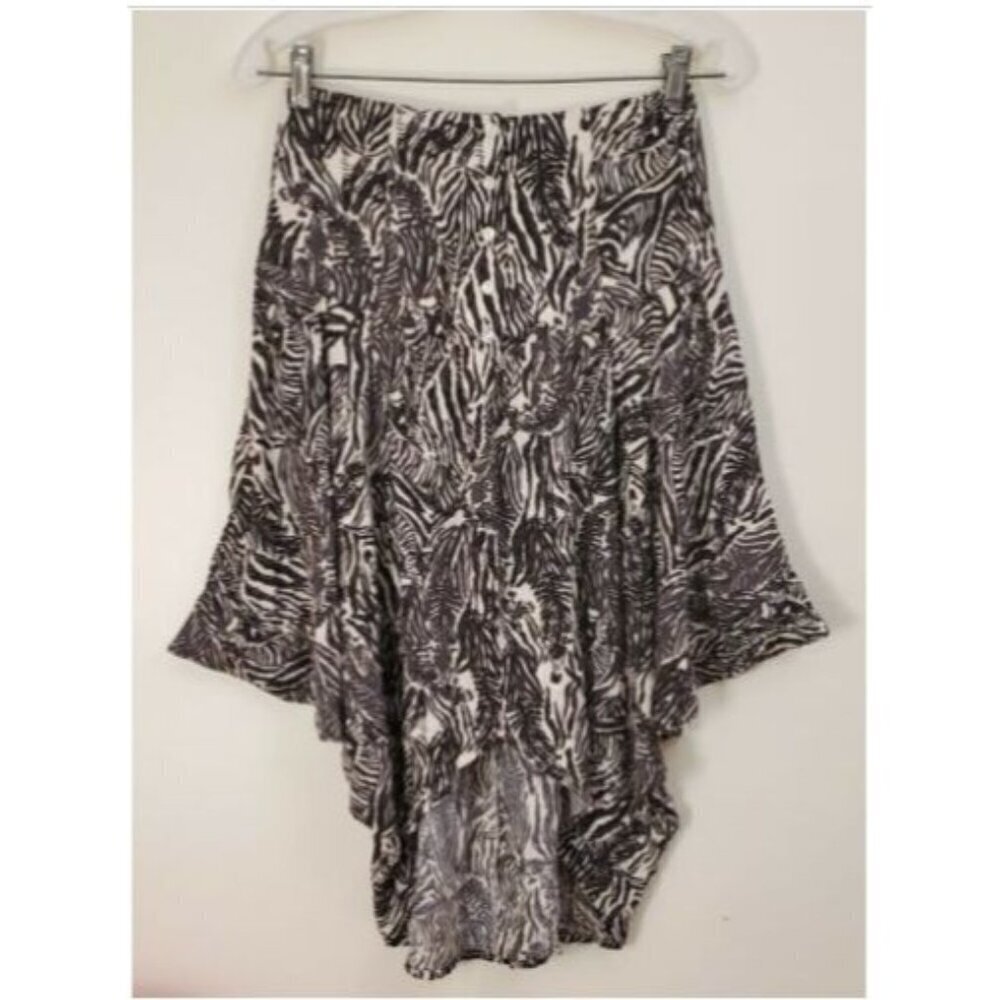 Free People Zebra Jungle Black and White Skirt size 2